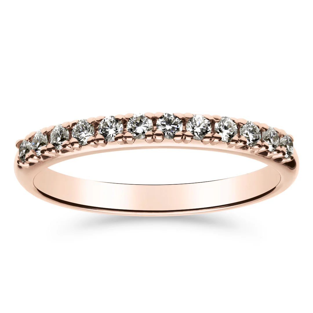 Silván Rosalie timanttisormus 0,24ct, rosekultaa, Silván vihkisormukset