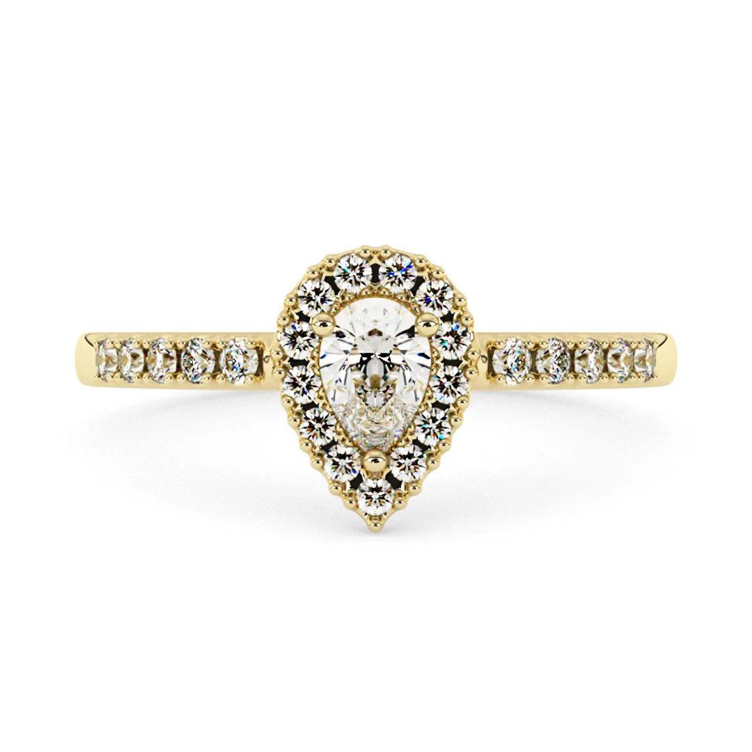 Silván Rosalie timanttisormus 0,39ct, keltakultaa, Silván vihkisormukset