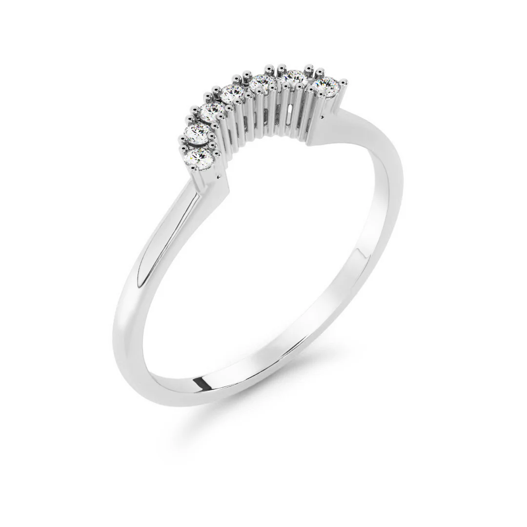 Silván Syleilijä sivusormus timanteilla 0,07ct, valkokultaa, Silván vihkisormukset - Image 2