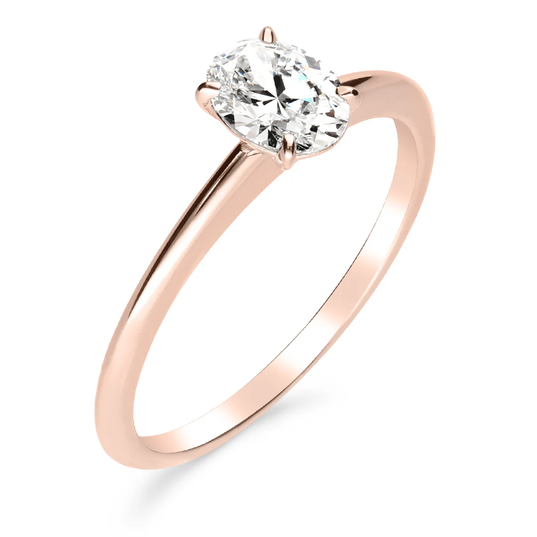 Silván Solitaire Ovaali timanttisormus 0,50ct, rosekultaa, Silván vihkisormukset - Image 2