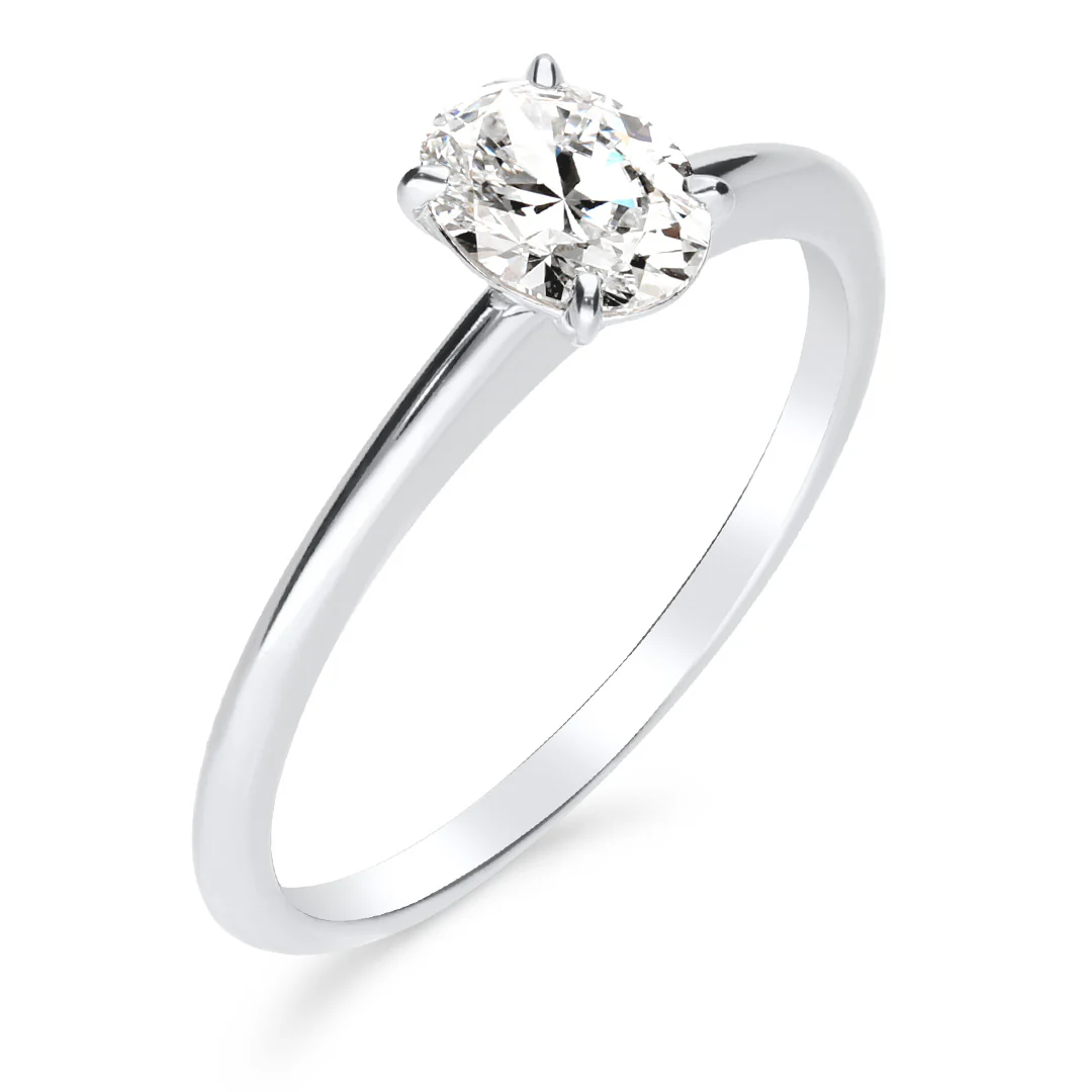 Silván Solitaire Ovaali timanttisormus 0,50ct, valkokultaa, Silván vihkisormukset - Image 2