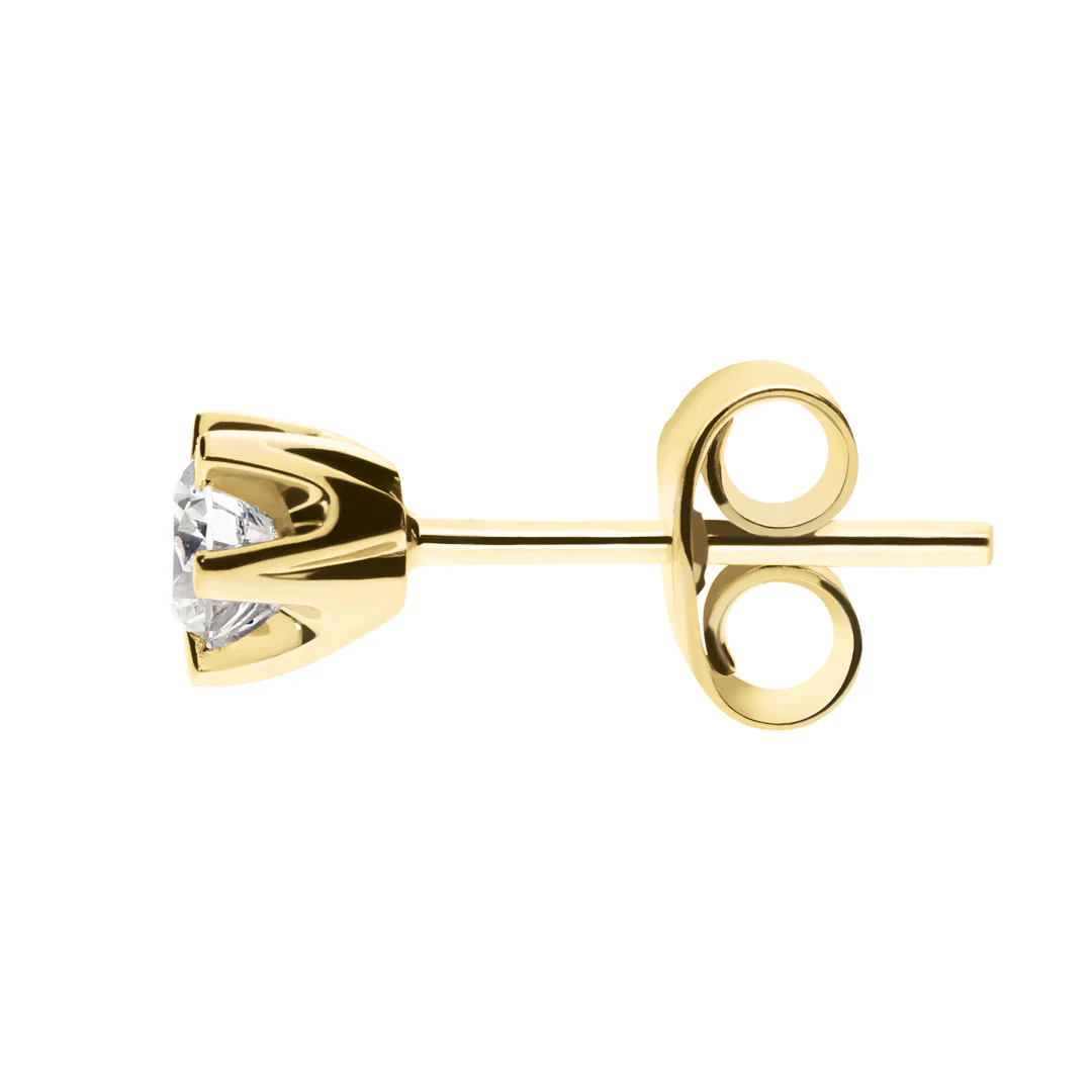 Silván Solitaire timanttikorvakorut 0,10ct, keltakultaa, Silván timanttikorut - Image 2