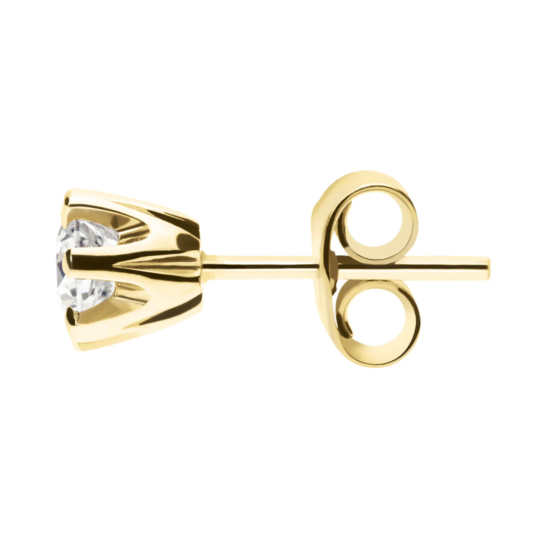 Silván Solitaire timanttikorvakorut 0,40ct, keltakultaa, Silván timanttikorut - Image 2
