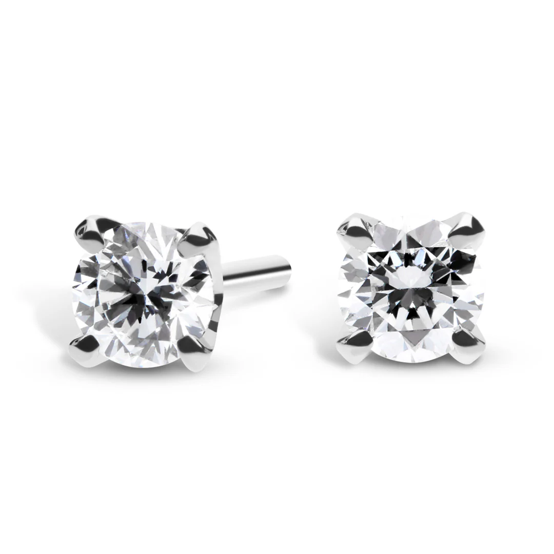 Silván Solitaire timanttikorvakorut 0,40ct, valkokultaa, Silván timanttikorut