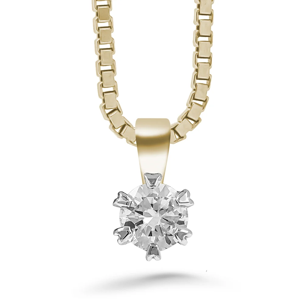 Silván Solitaire timanttiriipus 0,50ct, keltakultaa, Silván timanttikorut