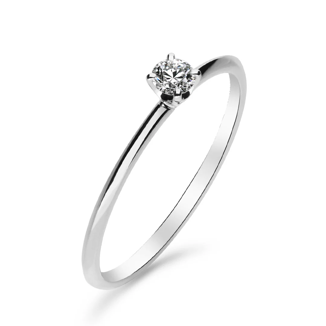 Silván Solitaire timanttisormus 0,10ct, valkokultaa, Silván vihkisormukset - Image 3