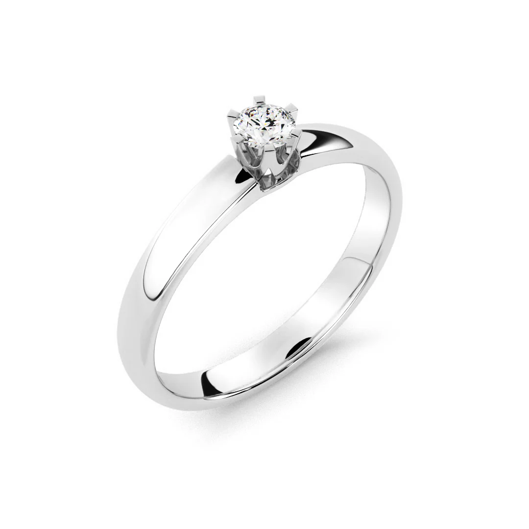 Silván Solitaire timanttisormus 0,10ct, valkokultaa, Silván vihkisormukset - Image 2