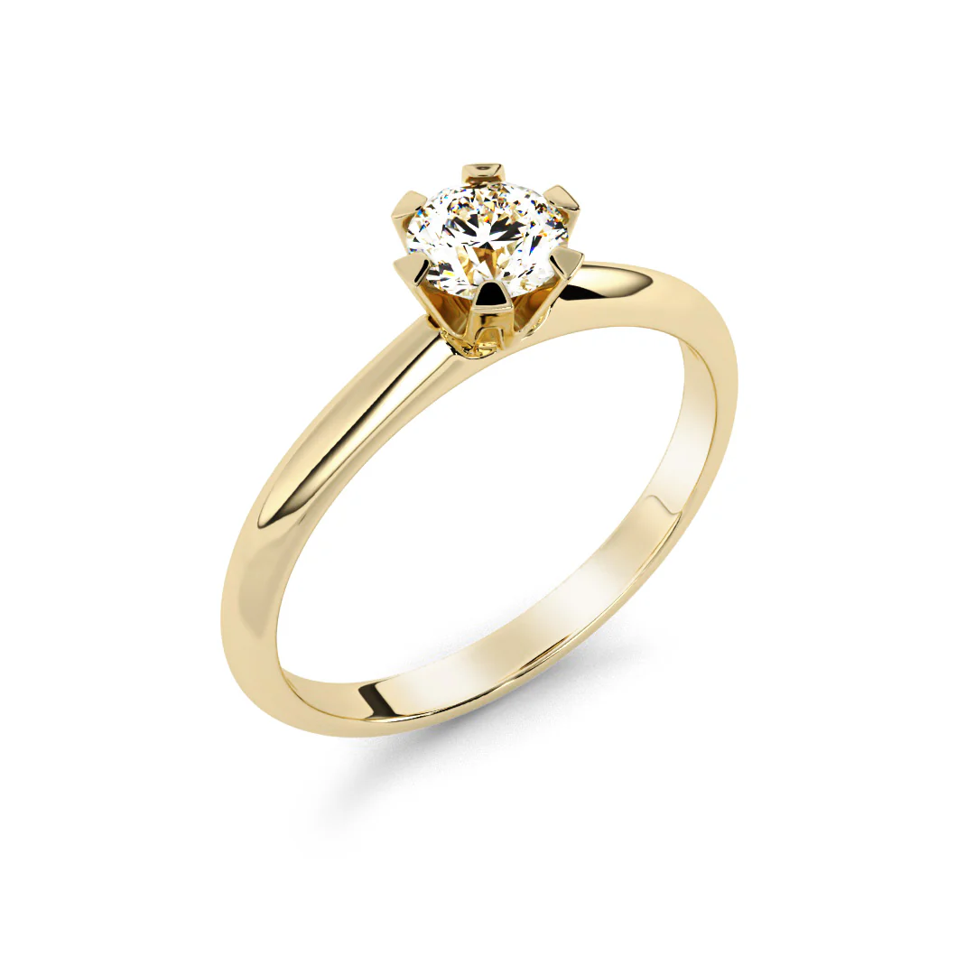 Silván Solitaire timanttisormus 0,30ct, keltakultaa, Silván vihkisormukset - Image 2