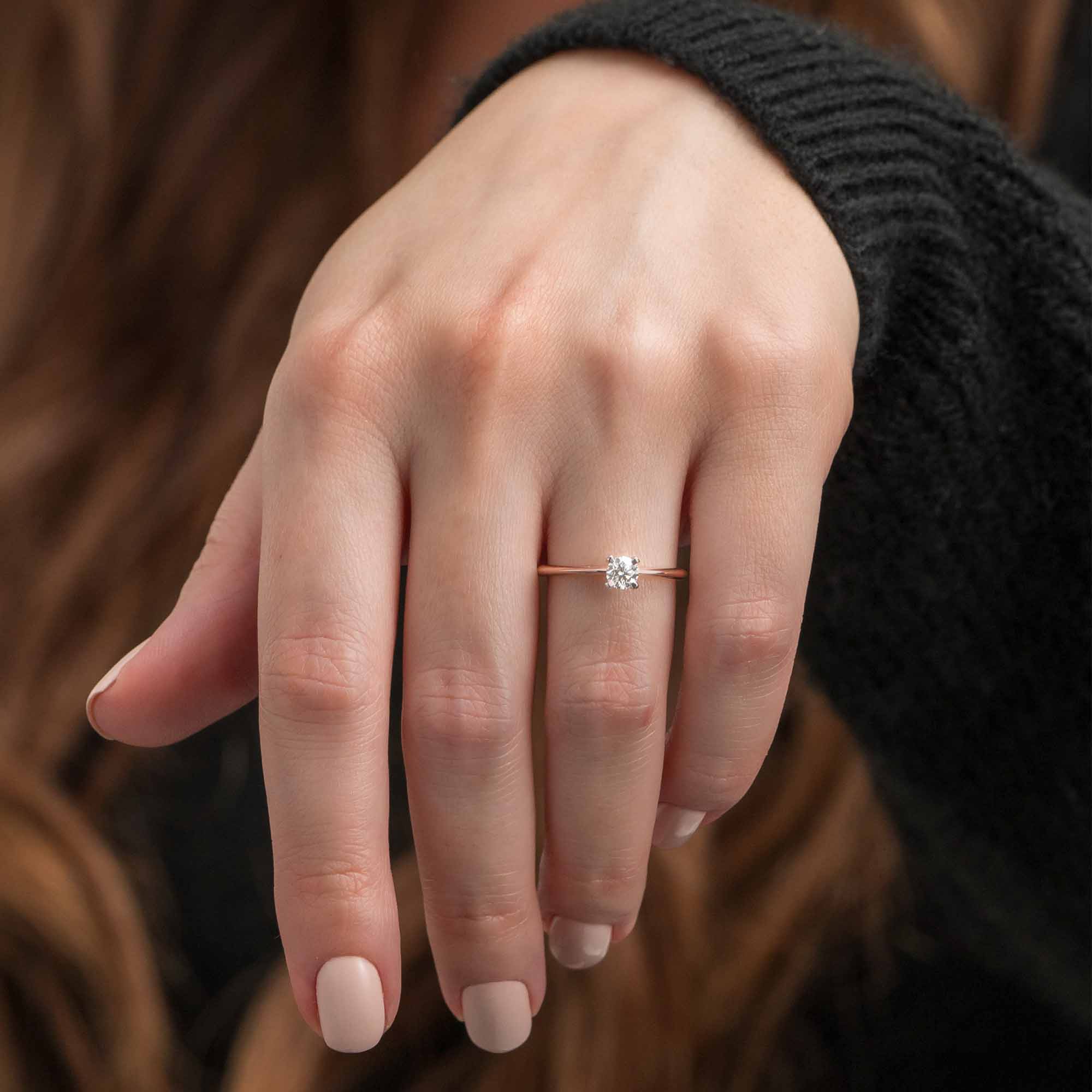 Silván Solitaire timanttisormus 0,30ct, rosekultaa, Silván vihkisormukset - Image 3