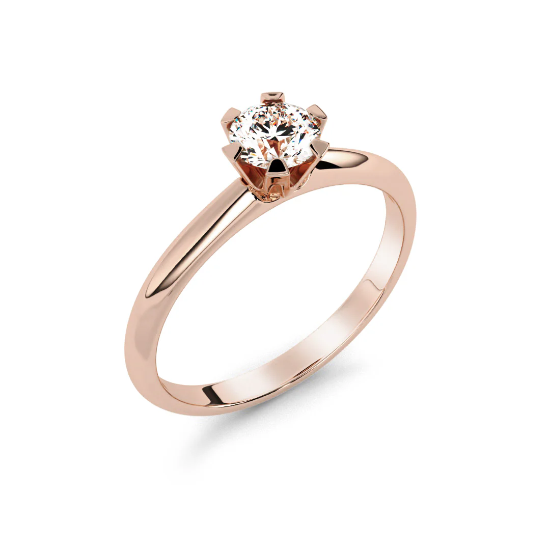 Silván Solitaire timanttisormus 0,30ct, rosekultaa, Silván vihkisormukset - Image 2