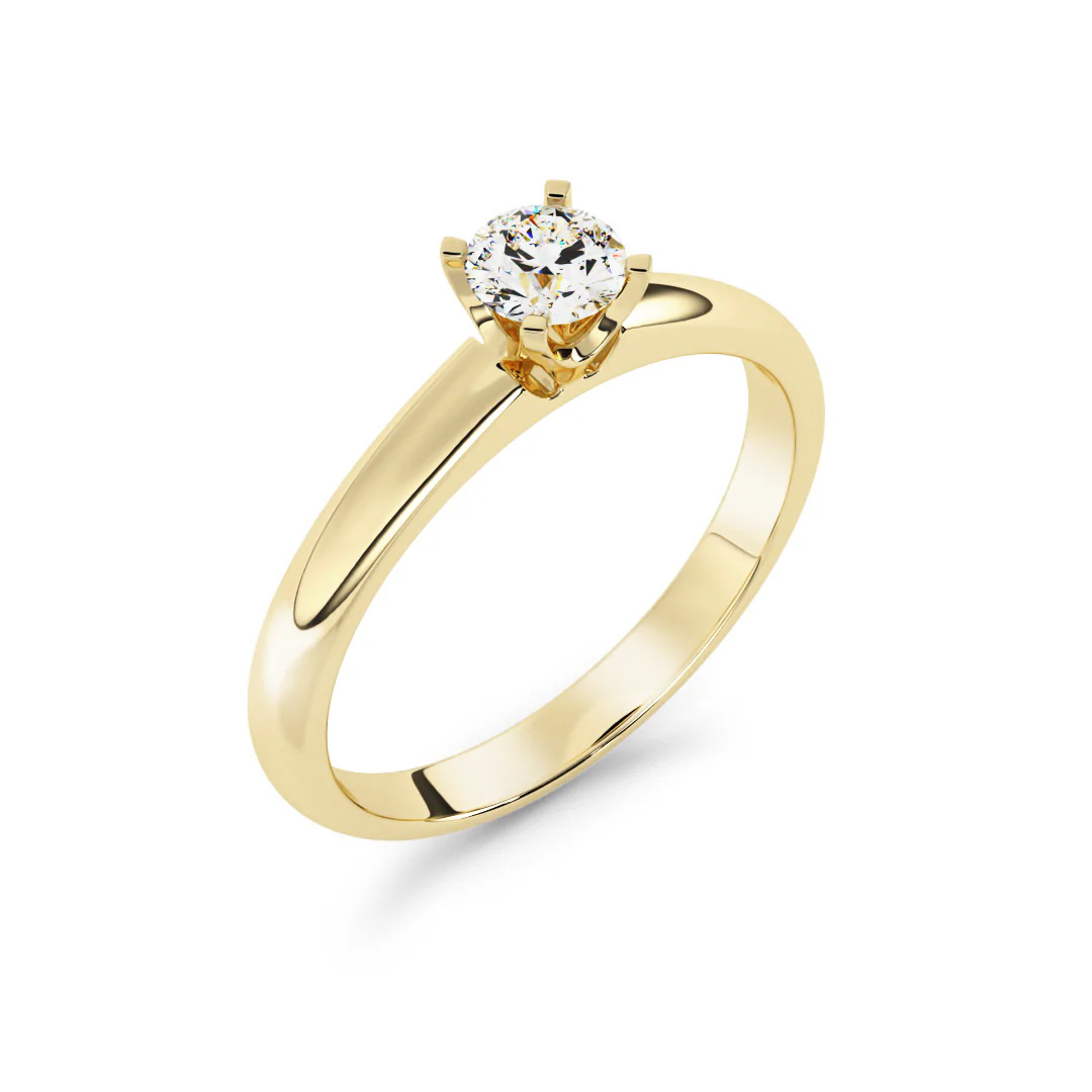 Silván Solitaire timanttisormus 0,30ct, keltakultaa, Silván vihkisormukset - Image 2
