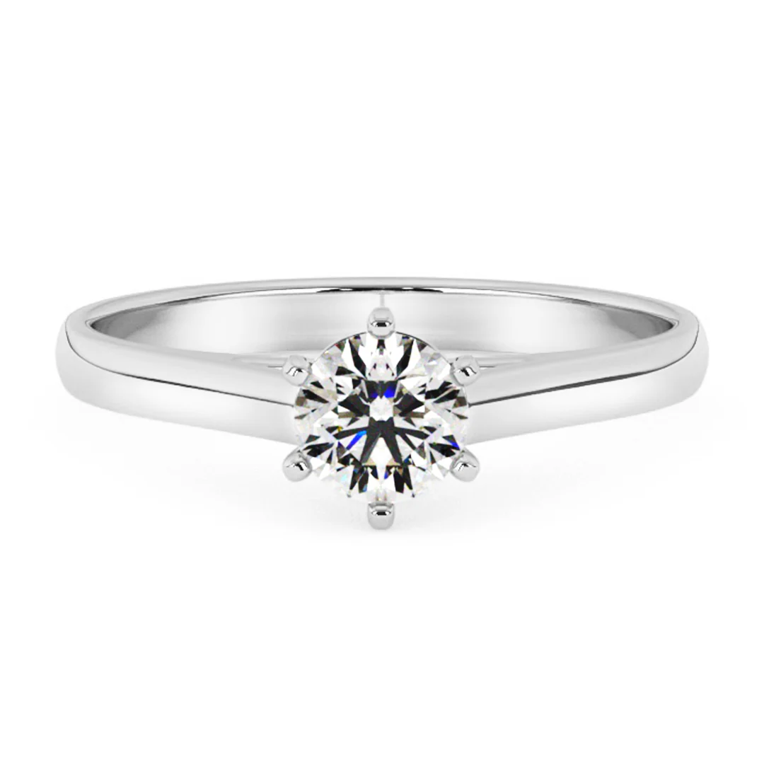 Silván Solitaire timanttisormus 0,30ct, valkokultaa, Silván vihkisormukset
