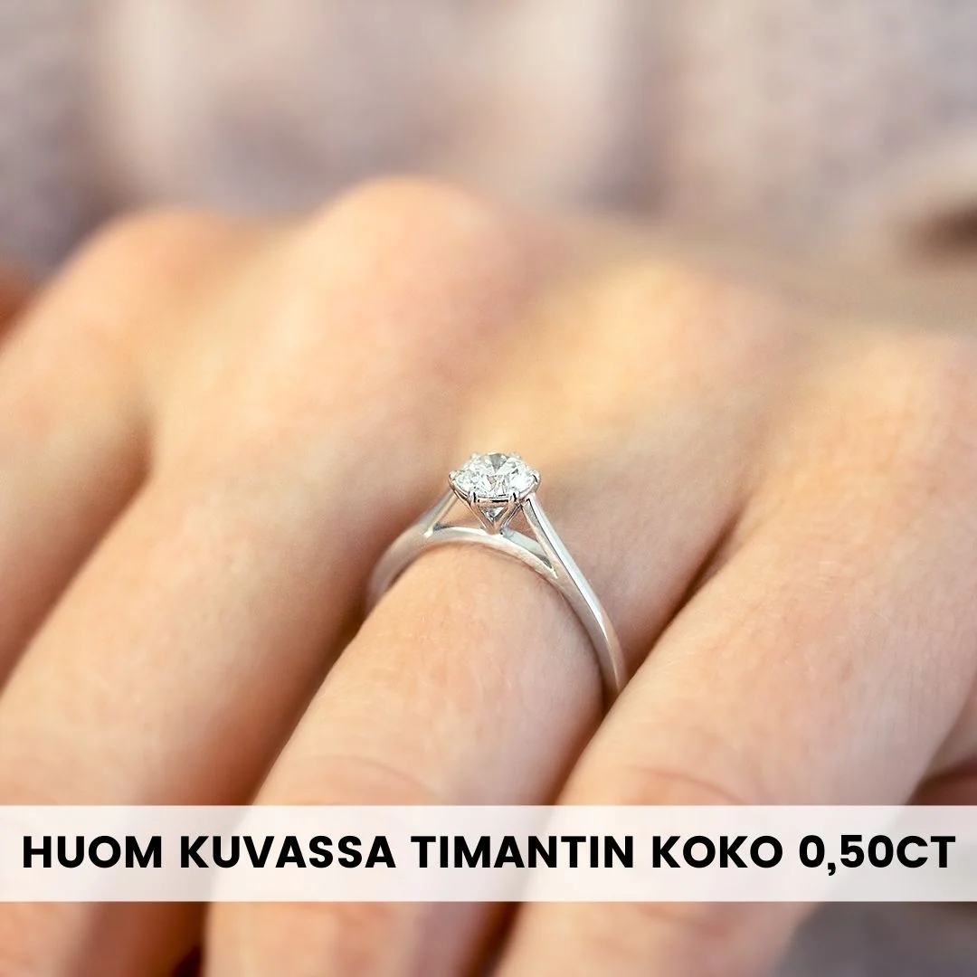 Silván Solitaire timanttisormus 0,30ct, valkokultaa, Silván vihkisormukset - Image 4
