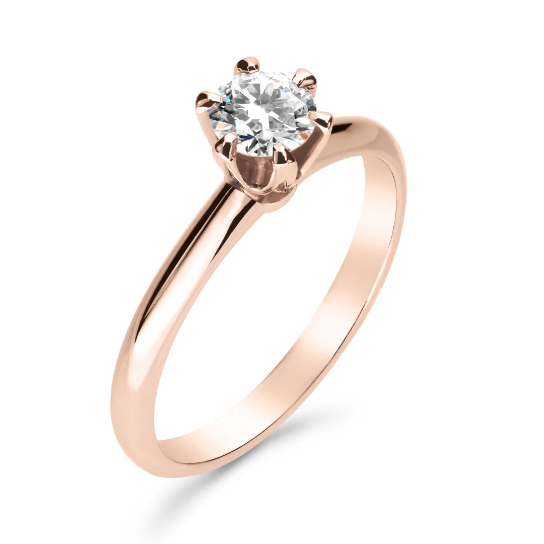 Silván Solitaire timanttisormus 0,40ct, rosekultaa, Silván vihkisormukset - Image 2