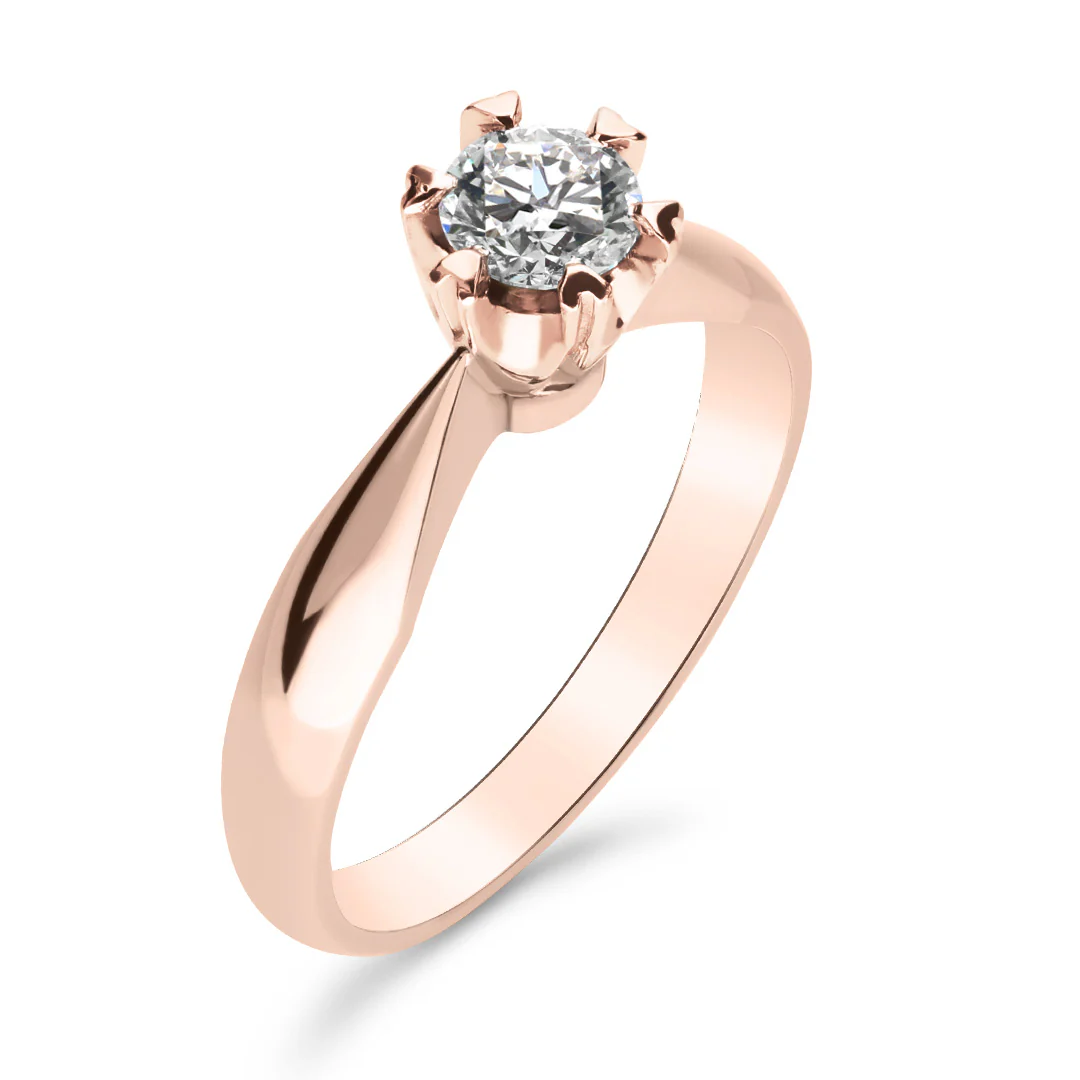 Silván Solitaire timanttisormus 0,40ct, rosekultaa, Silván vihkisormukset - Image 3