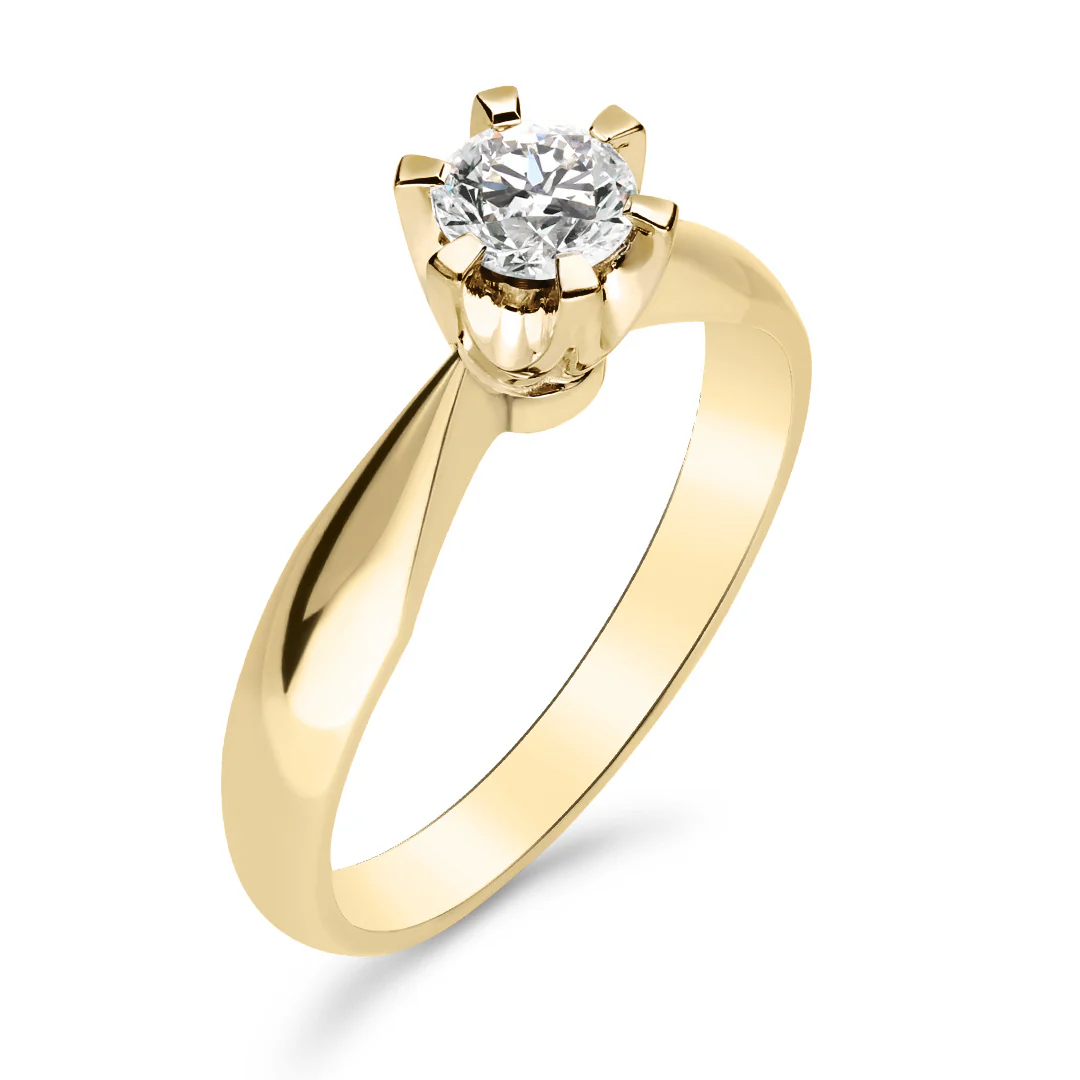 Silván Solitaire timanttisormus 0,50ct, keltakultaa, Silván vihkisormukset - Image 2