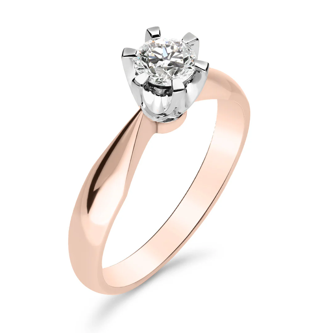 Silván Solitaire timanttisormus 0,50ct, valko- ja rosekultaa, Silván vihkisormukset - Image 2