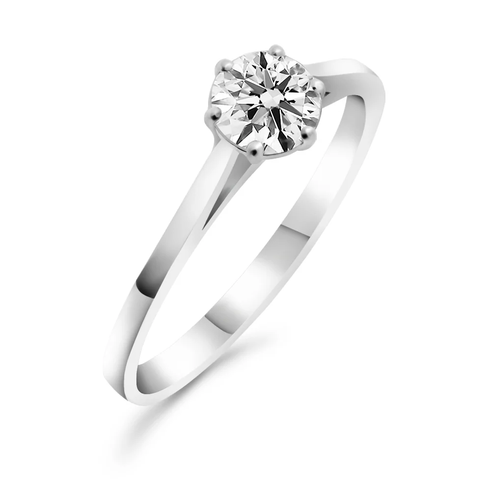 Silván Solitaire timanttisormus 0,50ct, valkokultaa, Silván vihkisormukset