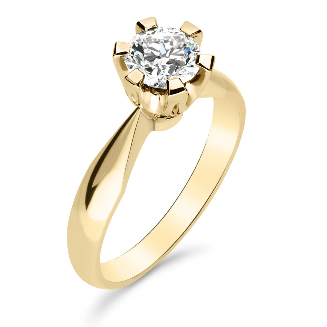 Silván Solitaire timanttisormus 0,70ct, keltakultaa, Silván vihkisormukset - Image 3