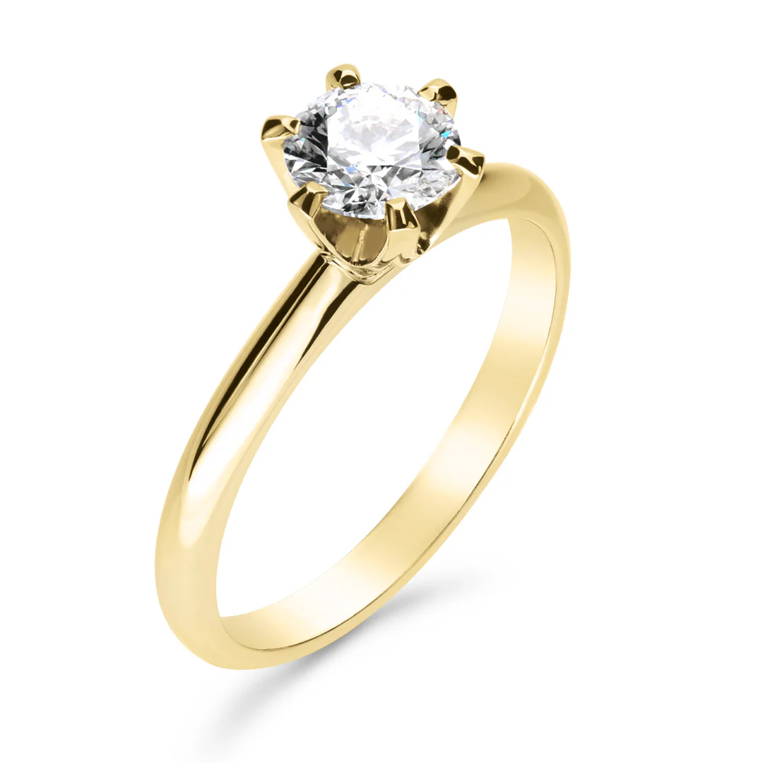 Silván Solitaire timanttisormus 0,70ct, keltakultaa, Silván vihkisormukset - Image 2