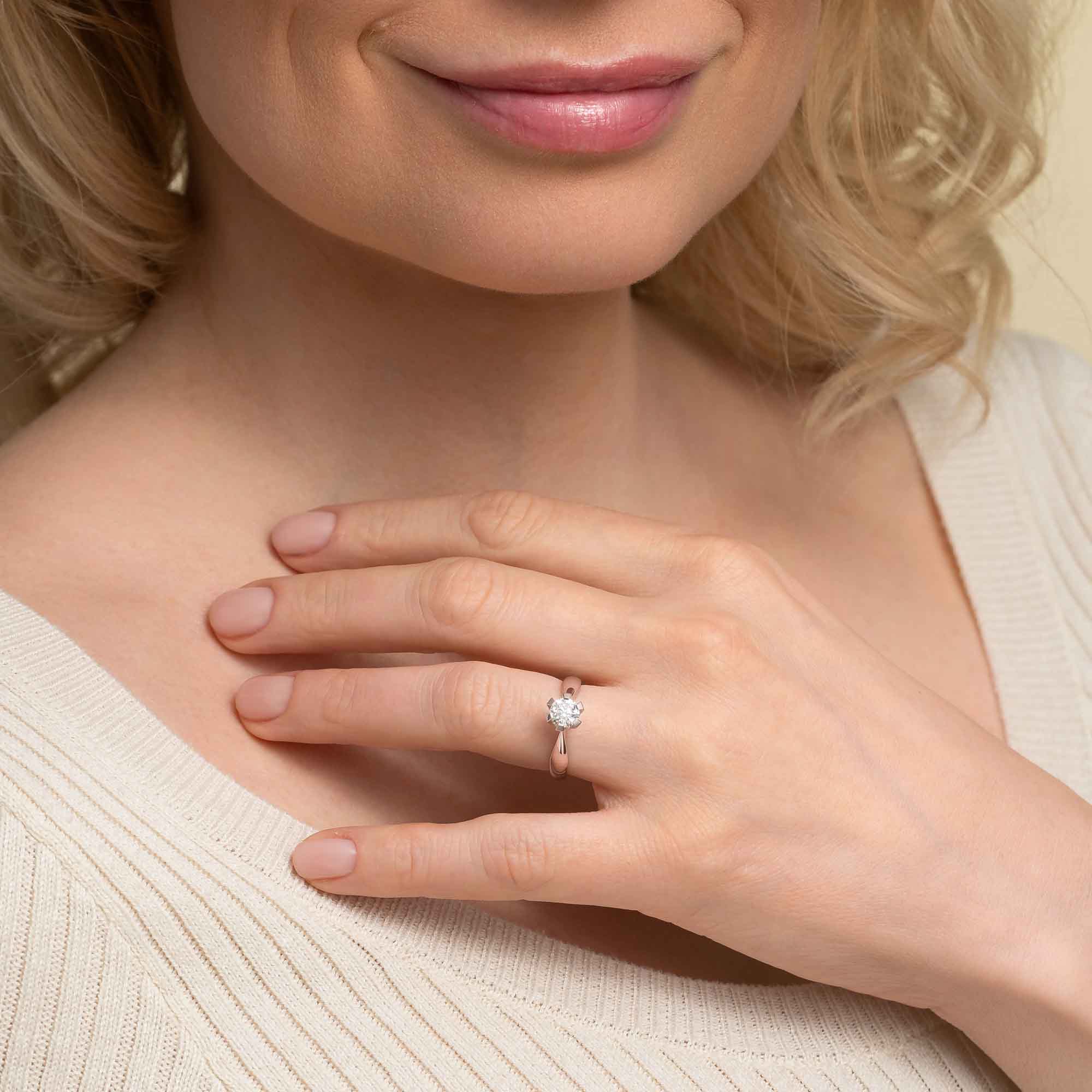 Silván Solitaire timanttisormus 0,70ct, rosekultaa, Silván vihkisormukset - Image 2