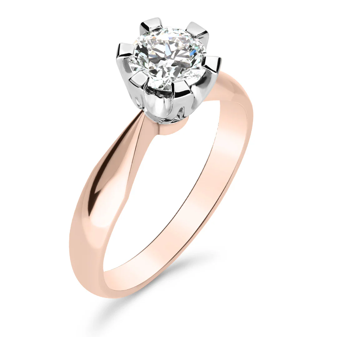 Silván Solitaire timanttisormus 0,70ct, valko- ja rosekultaa, Silván vihkisormukset - Image 3