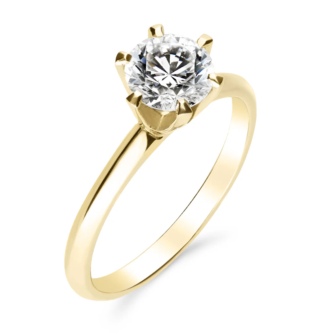 Silván Solitaire timanttisormus 1,00ct, keltakultaa, Silván vihkisormukset - Image 2