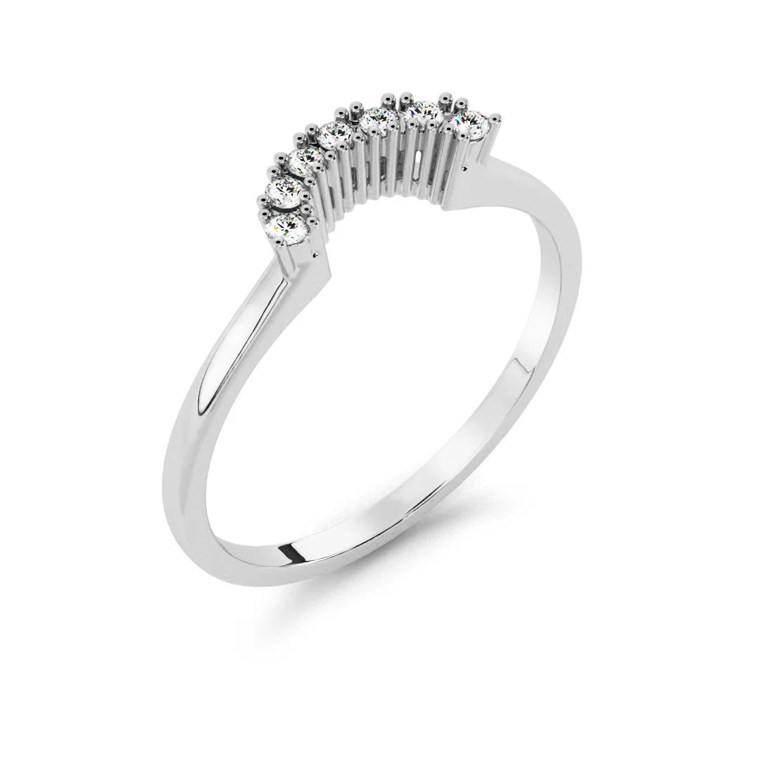 Silván Syleilijä sivusormus timanteilla 0,07ct, valkokultaa, Silván vihkisormukset - Image 2