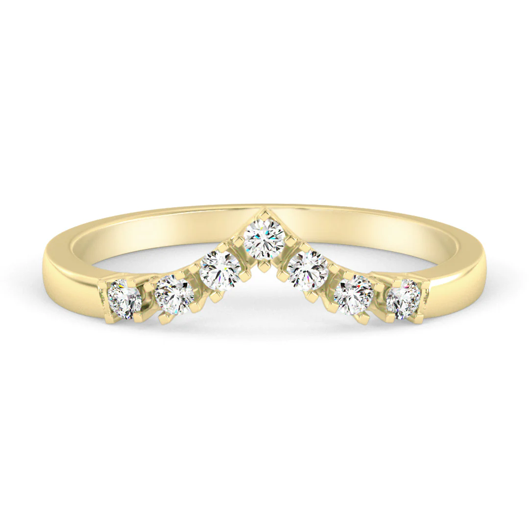 Silván Syleilijä sivusormus timanteilla 0,14ct, keltakultaa, Silván vihkisormukset