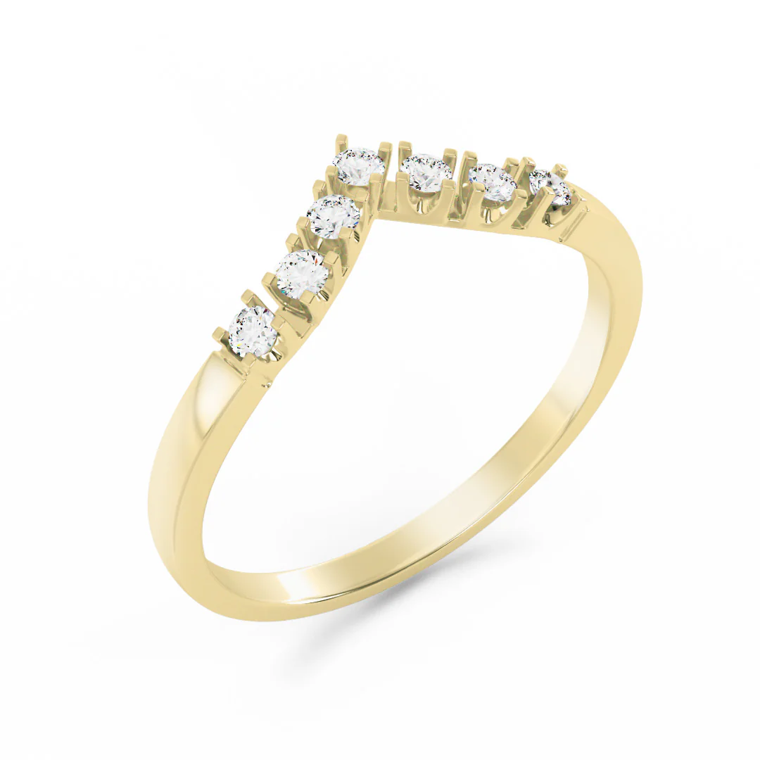 Silván Syleilijä sivusormus timanteilla 0,14ct, keltakultaa, Silván vihkisormukset - Image 3