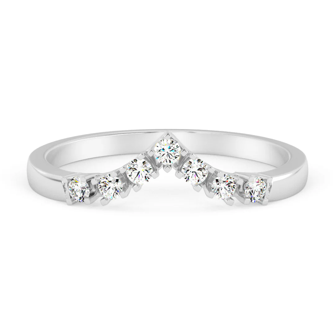Silván Syleilijä sivusormus timanteilla 0,14ct, valkokultaa, Silván vihkisormukset