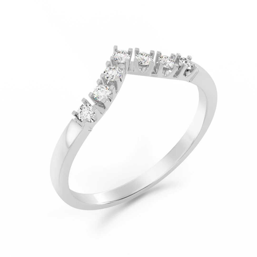 Silván Syleilijä sivusormus timanteilla 0,14ct, valkokultaa, Silván vihkisormukset - Image 3