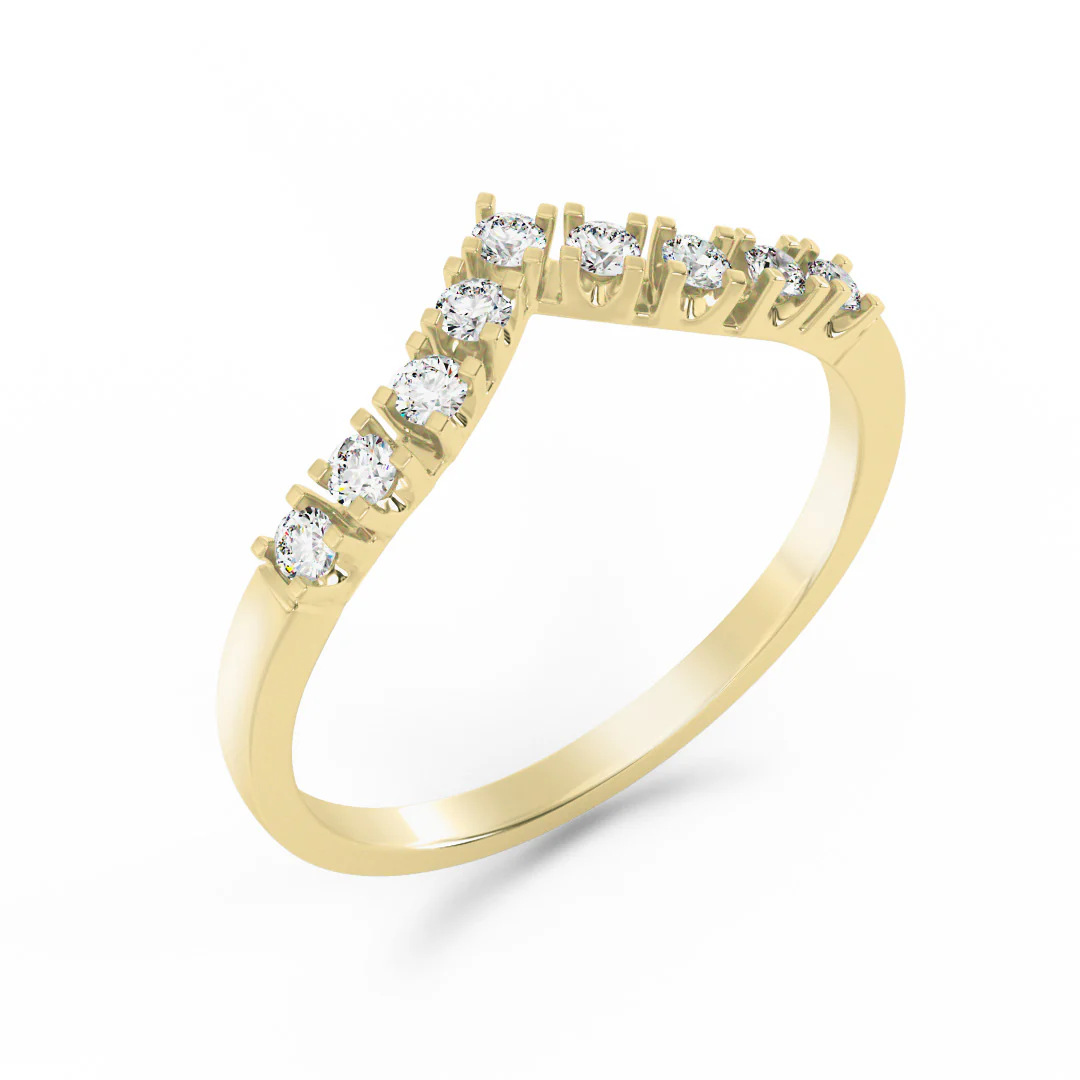 Silván Syleilijä sivusormus timanteilla 0,18ct, keltakultaa, Silván vihkisormukset - Image 2