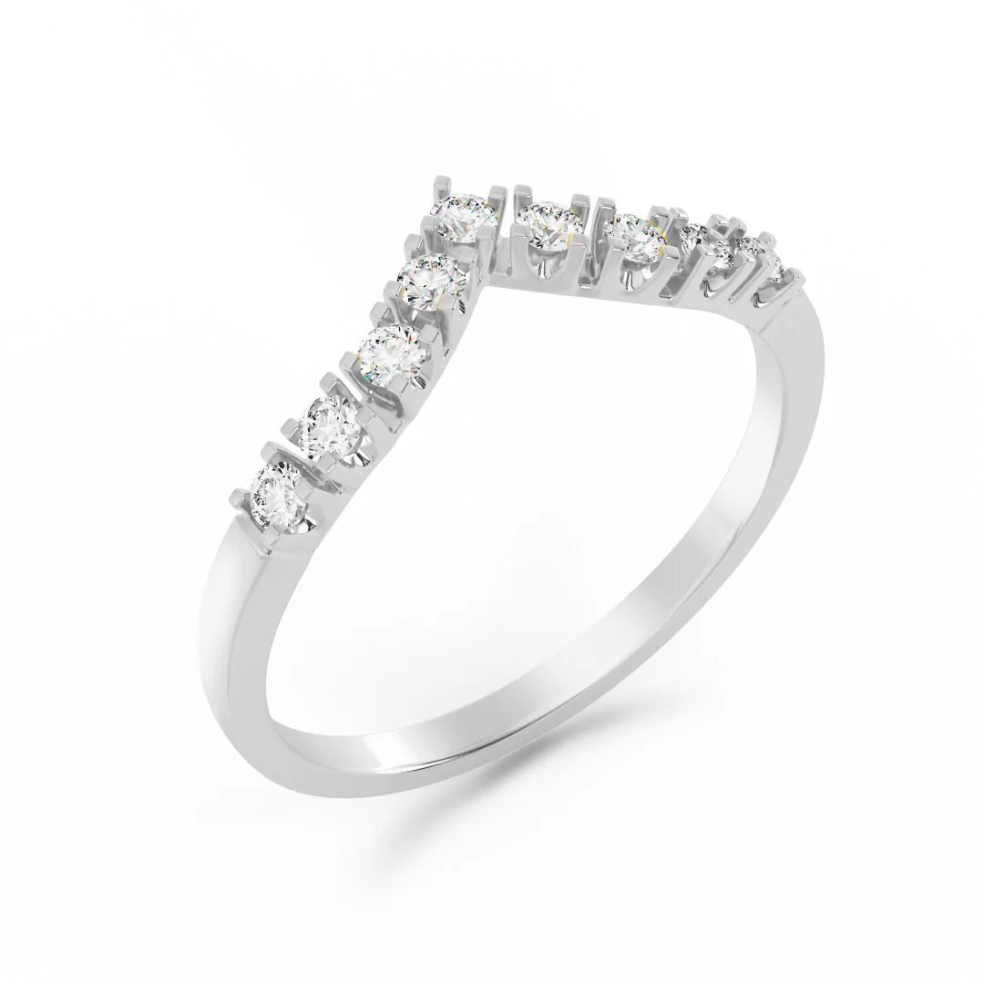 Silván Syleilijä sivusormus timanteilla 0,18ct, valkokultaa, Silván vihkisormukset - Image 2