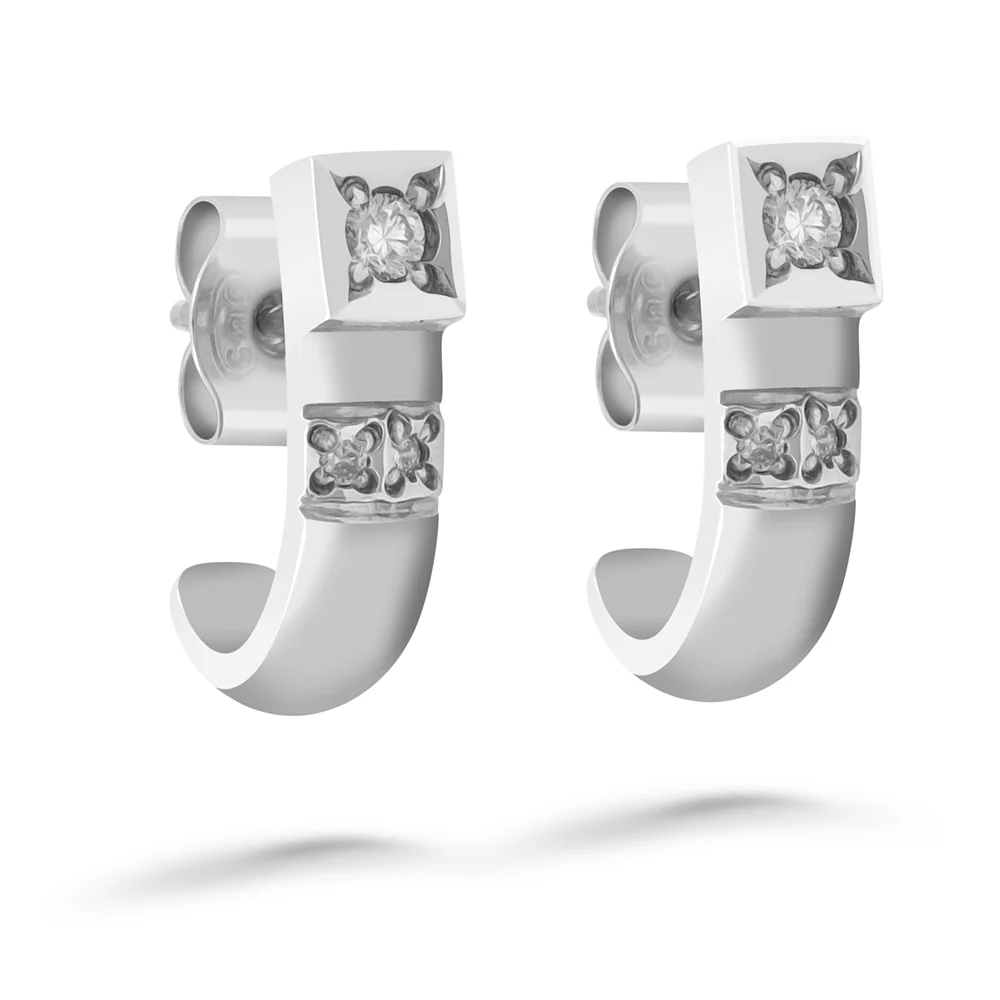 Silván timanttikorvakorut 0,10ct, valkokultaa, Silván timanttikorut