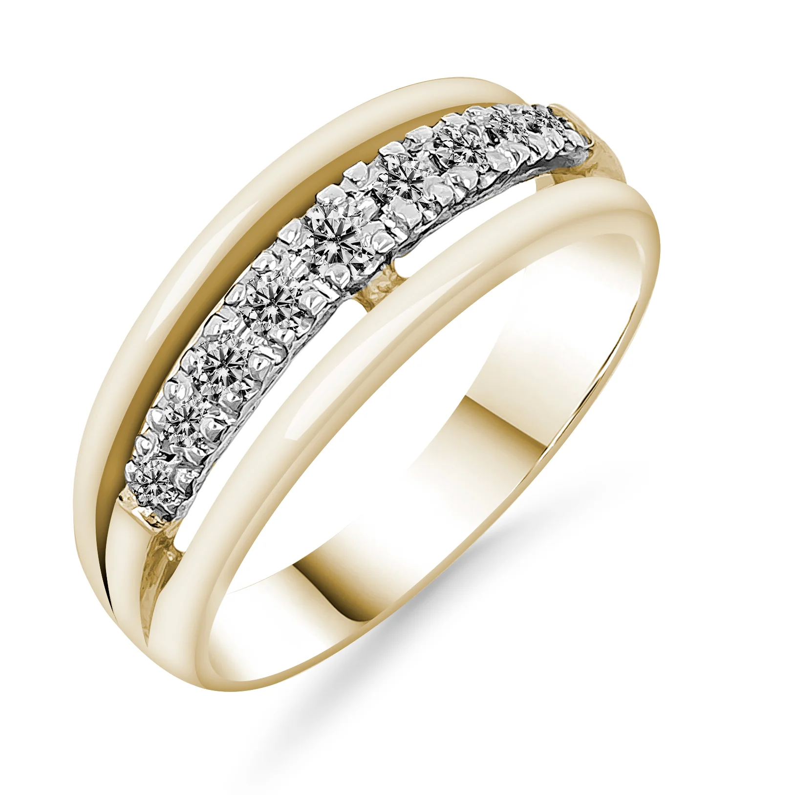 Silván Daria timanttisormus 0,15ct, keltakultaa, Silván vihkisormukset
