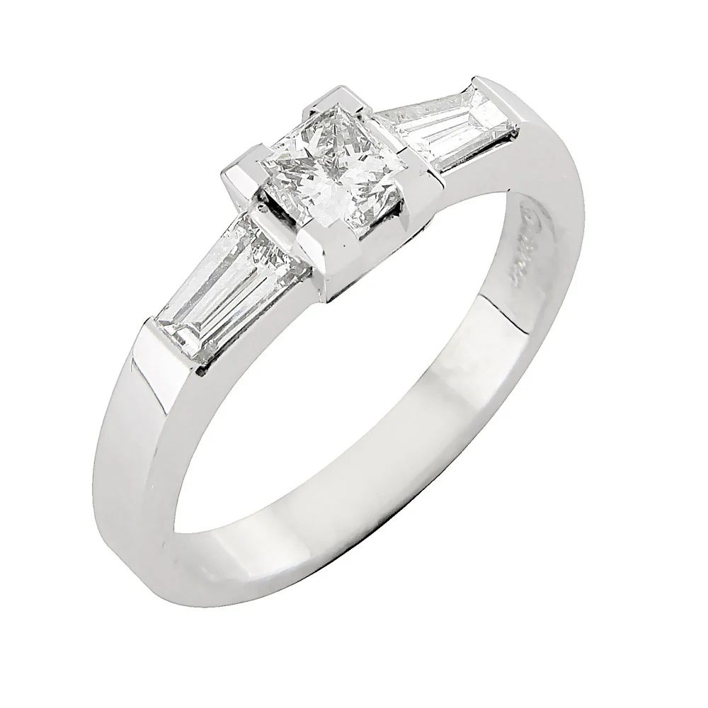 Silván timanttisormus 1,06ct, valkokultaa, Silván vihkisormukset