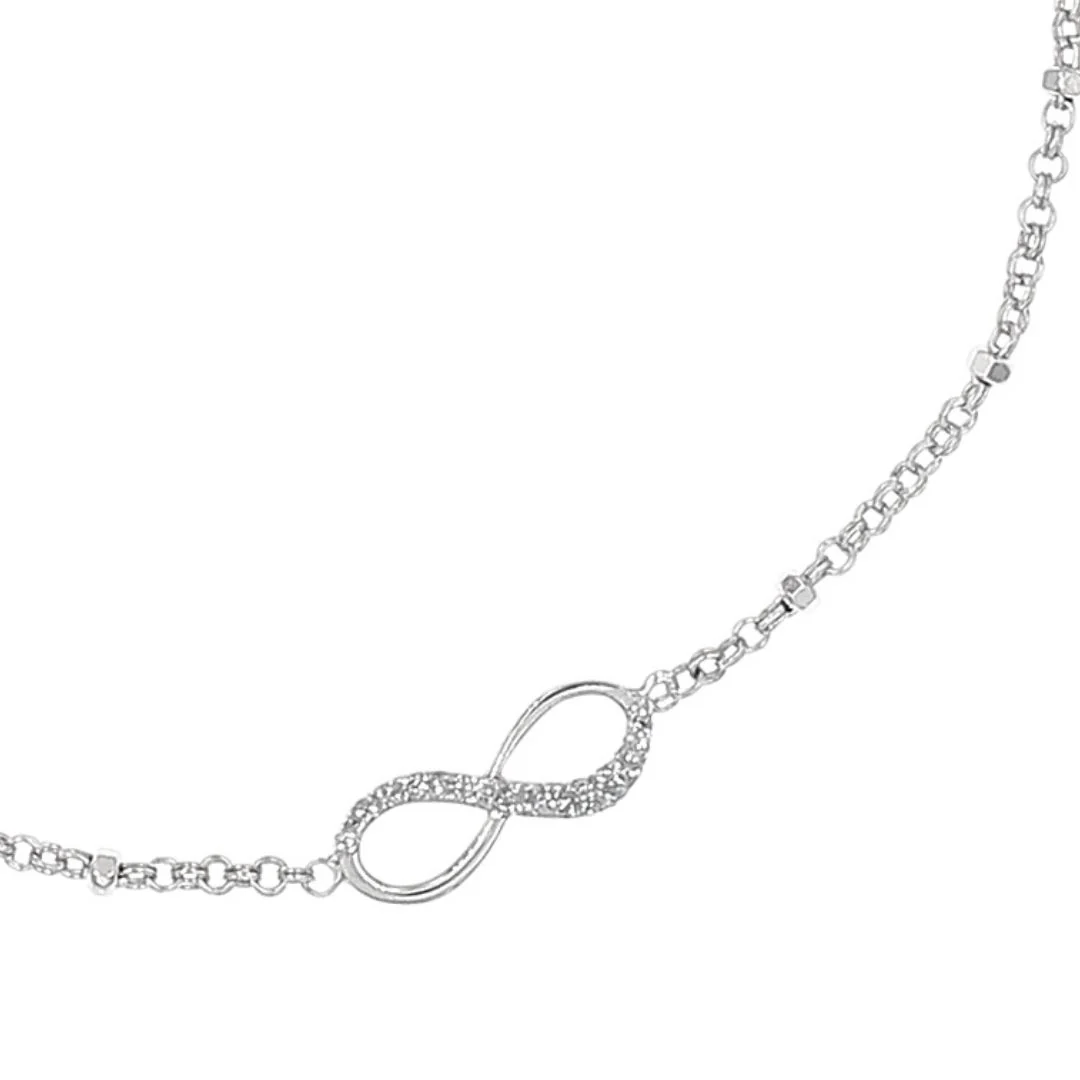 Stelle infinity-rannekoru, hopeaa, 1507BK0379 - Image 3