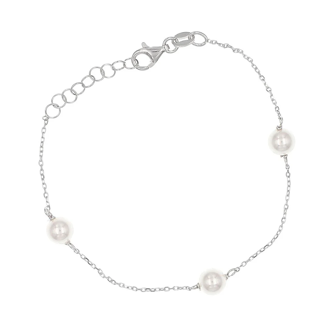 Stelle rannekoru helmillä, hopeaa, 0019HK5492-BR