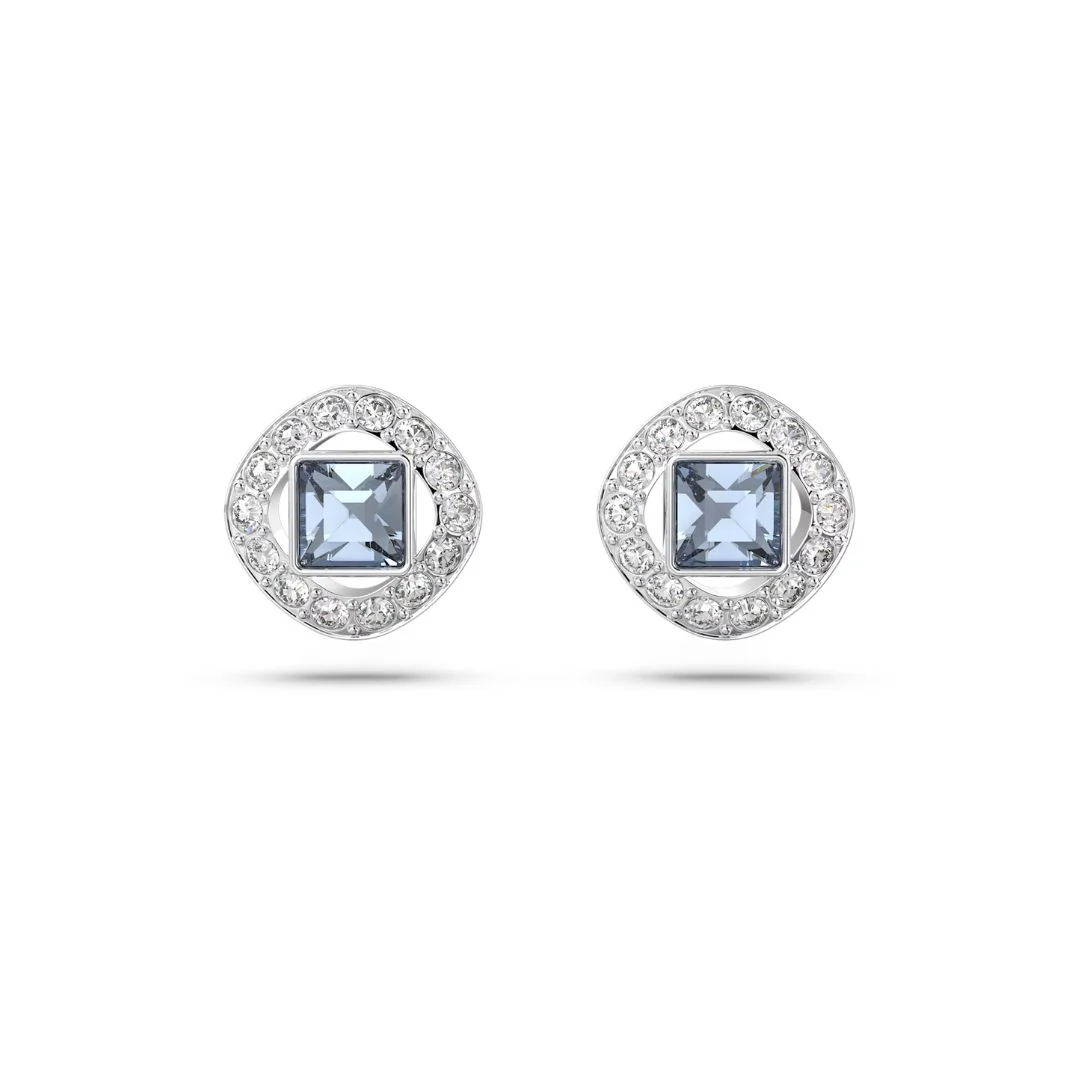 Swarovski Angelic korvakorut, vaalea metalli ja siniset kristallit