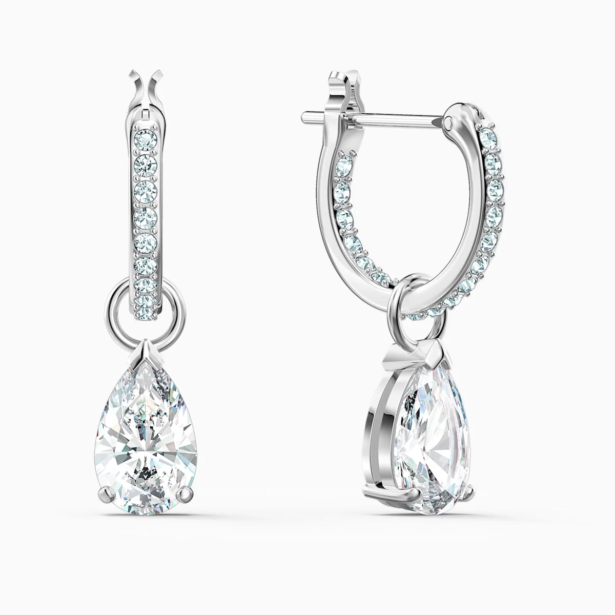 Swarovski Attract Pear Mini Hoop korvakorut, kirkas - Image 2