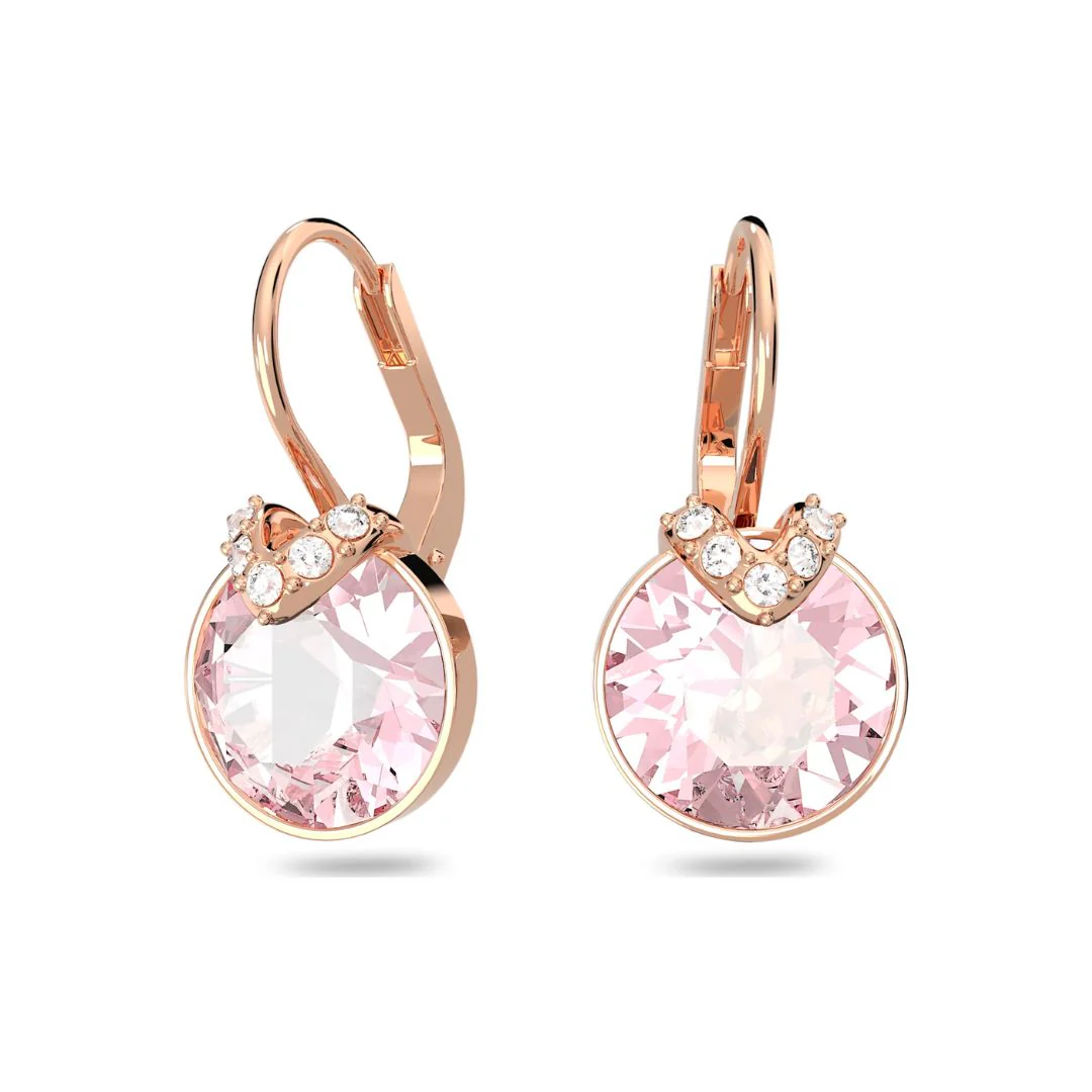 Swarovski Bella V korvakorut, ruusukullan värinen ja pinkit kristallit