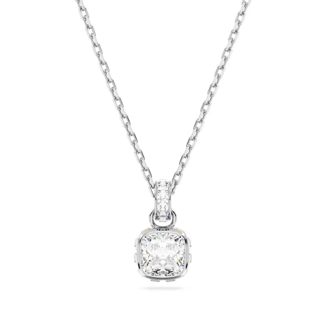 Swarovski Birthstone April riipus, vaalea metalli ja kirkkaat kristallit 5651704