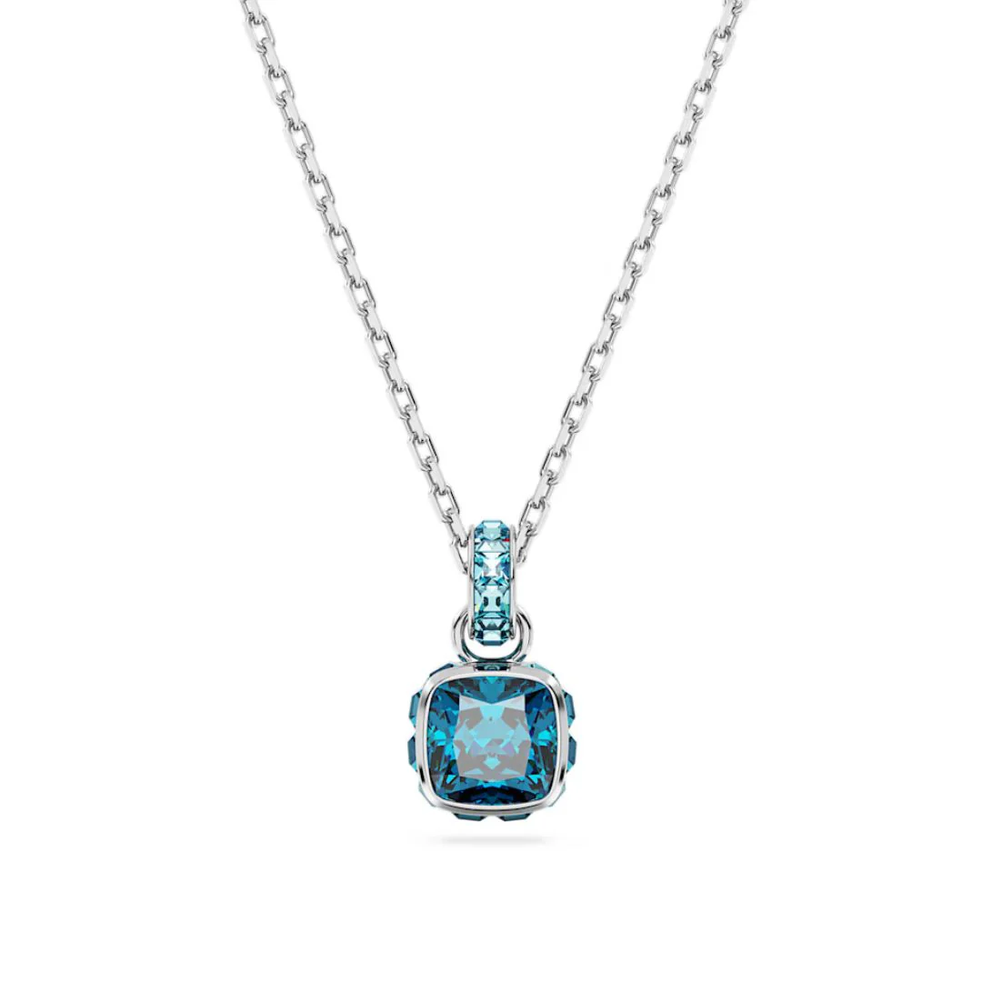 Swarovski Birthstone December riipus, vaalea metalli ja siniset kristallit 5651707
