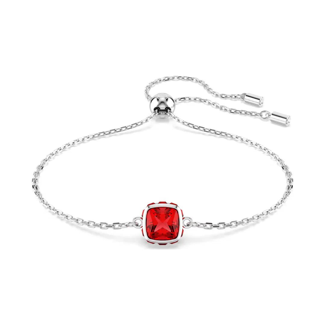 Swarovski Birthstone July rannekoru, vaalea metalli ja punaiset kristallit 5692885