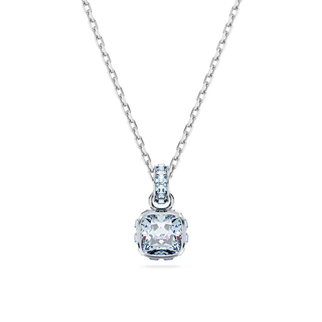 Swarovski Birthstone March riipus, vaalea metalli ja vaaleansiniset kristallit 5651794