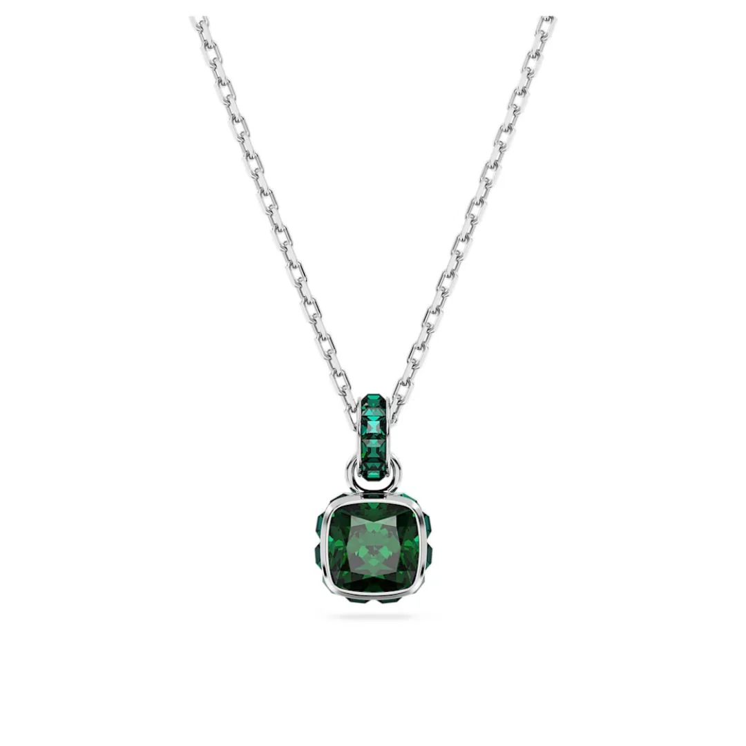 Swarovski Birthstone May riipus, vaalea metalli ja vihreät kristallit 5651793