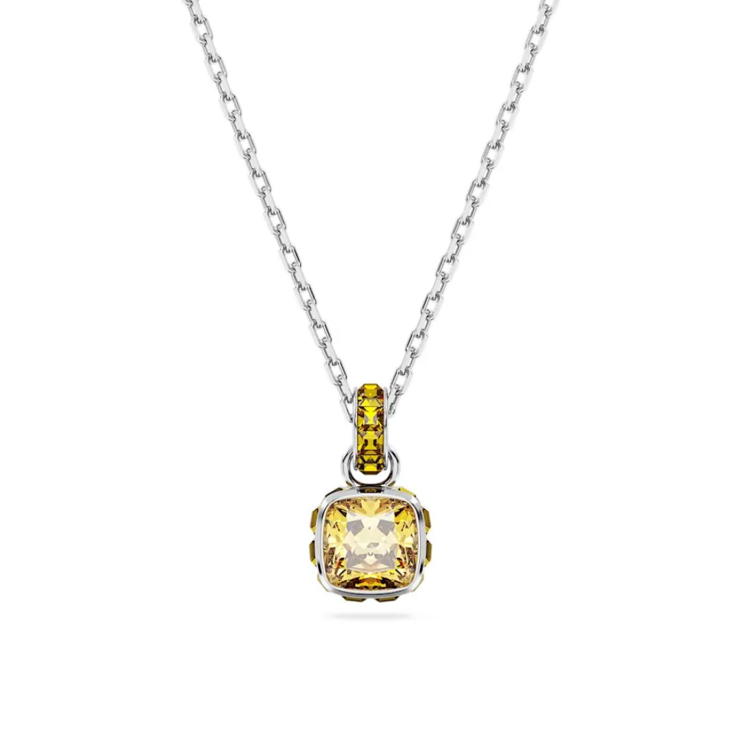 Swarovski Birthstone November riipus, vaalea metalli ja keltaiset kristallit 5651792