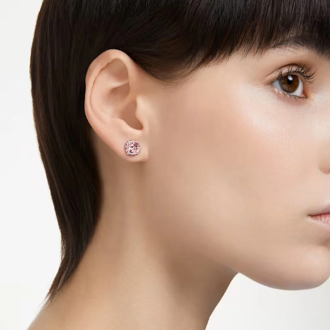 Swarovski Birthstone October korvakorut, vaalea metalli ja pinkit kristallit 5661960 - Image 2