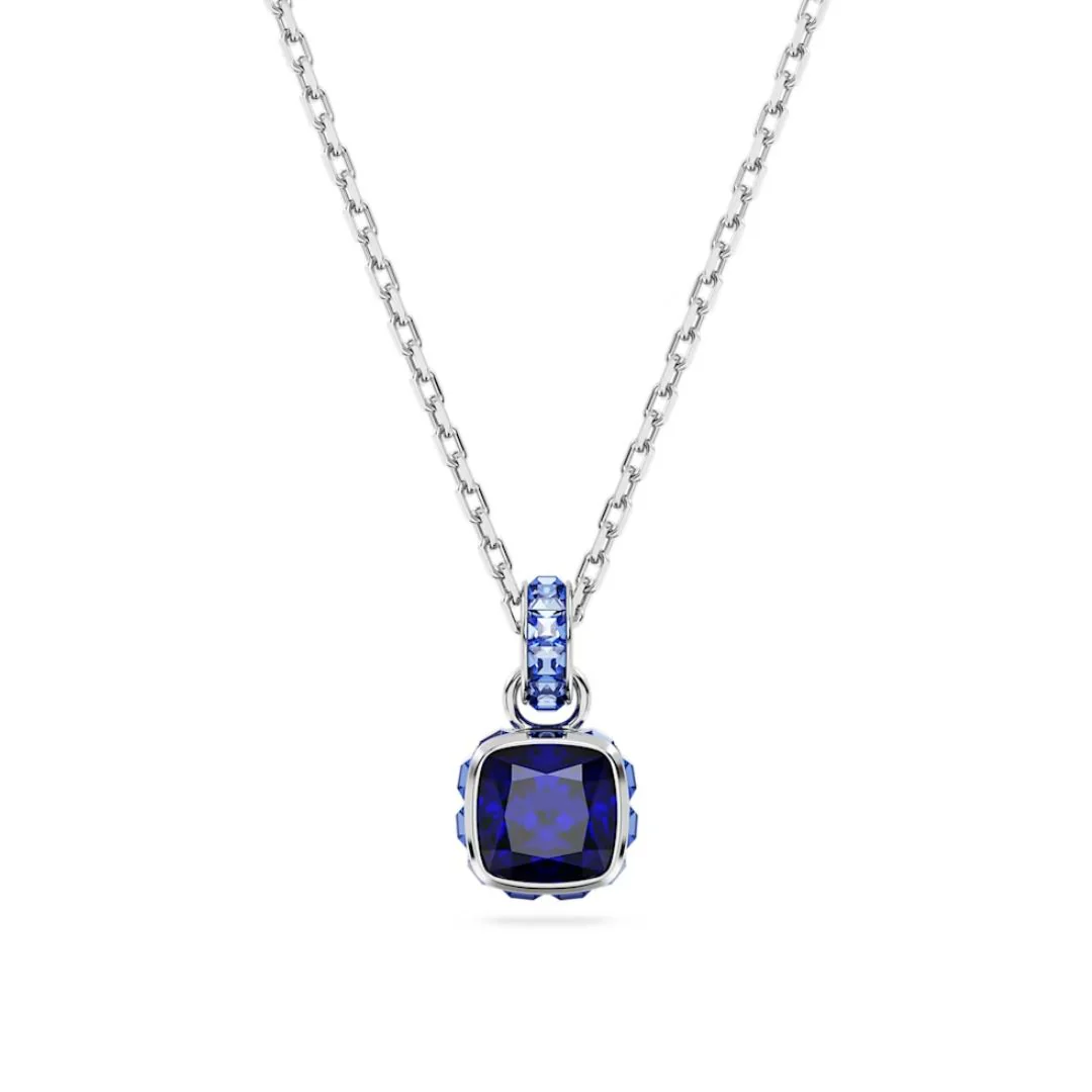 Swarovski Birthstone September riipus, vaalea metalli ja siniset kristallit 5651790